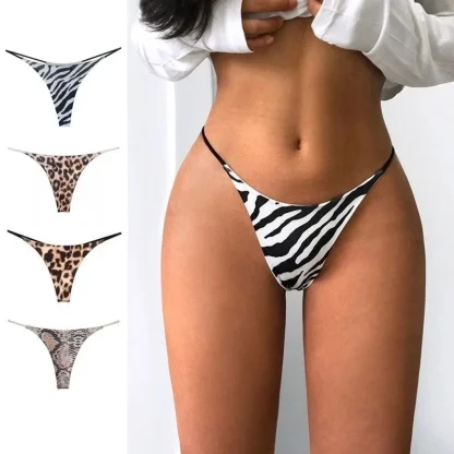 Low Waist White G-Strings - Image 4