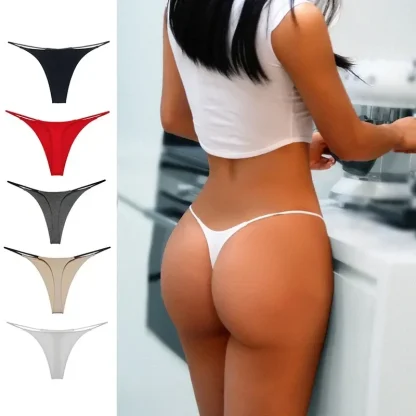 Low Waist White G-Strings - Image 2