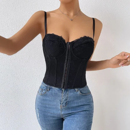 Plus Size Floral Lace Corset - Image 6